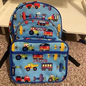 Personalized “Jacob” preschool/toddler backpack and lunchbox